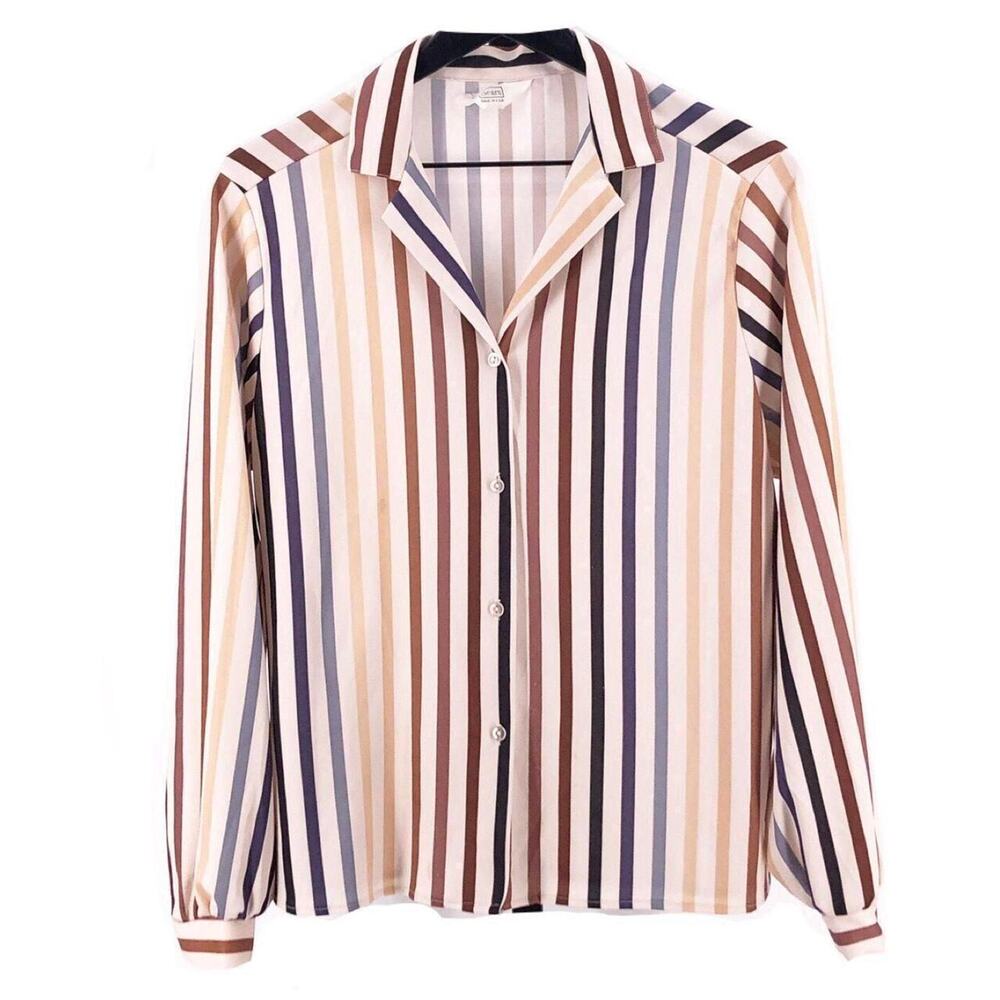 70s Sears polyester secretary blouse 1970s vintage